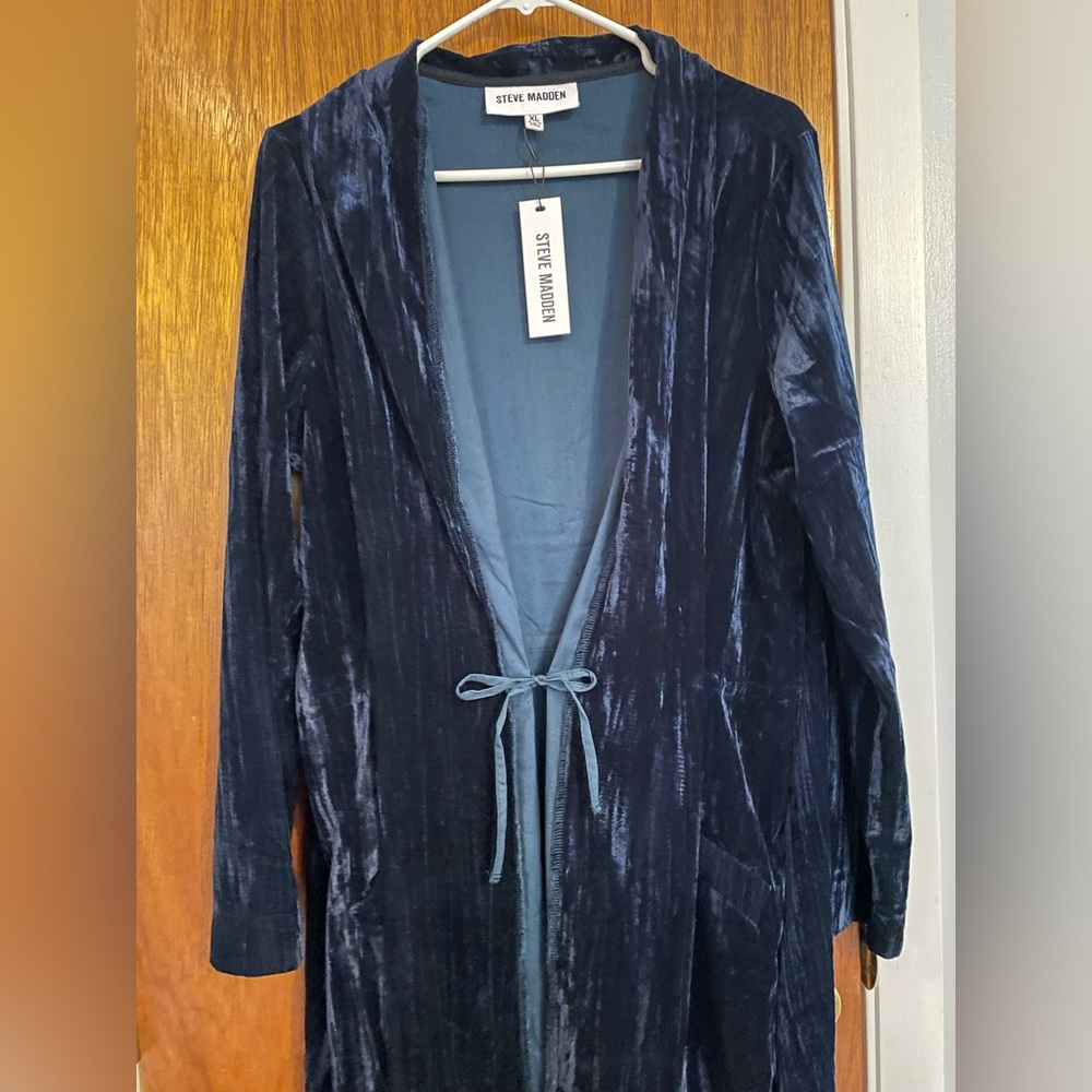Steve Madden - Women’s XL Blue Velvet, TSwift ERAS Costume Robe Jacket